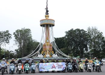 Touring Fazzio Hybrid  dan Damn!  I Love Indonesia hadir di Jambi. foto : yamahajambi