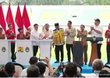 Presiden prabowo Subianto Resmikan Renovasi dan Pembangunan 17 Stadion se Indonesia. foto : setpres