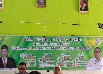 Sosialisasi SPMB Tahun 2025 di SMA II Kota Jambi. foto : istimewa