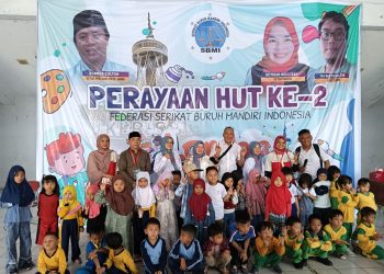 Serikat Buruh Mandiri Indonesia (SBMI) memperingati ulang tahun ke-2. foto : istimewa