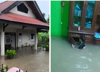Foto Rumah Warga Terendam Banjir Dampak dari Pembangunan JBC. foto : dok/pribadi