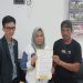 Pelapor saat melaporkan RS Erni Medika ke Polda Jambi. foto : istimewa