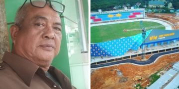 Yoshe Rizal, SH dan Stadion Swarna Bumi. foto: istimewa