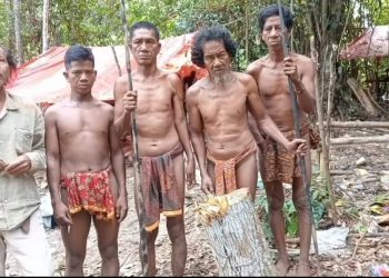 Suku Anak Dalam Sampaikan Ucapan HUT Bhayangkara ke-79.foto: istimewa