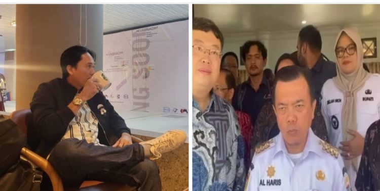 Firmansyah,SH.MH (foto kanan) Gubernur Alharis saat menggelar pertemuan dengan PetroChina