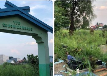 Beginilah Kondisi TPU Sungai Kambang Saat Lebaran Idul Adha.foto : gmsmedia