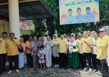 Dewan Pimpinan Daerah (DPD) Partai Golkar Provinsi Jambi menggelar penyembelihan hewan kurban pada Hari Raya Idul Adha 1446 Hijriah, Sabtu (7/6/2025)