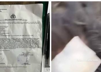 Foto Laporan Polisi dan Korban Saat Mengalami Luka di Kepala..foto : screenshootinfoanakjambi