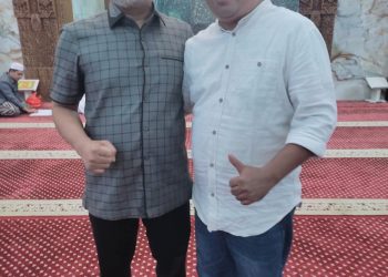 Bupati Bungo, Dedy Putra Didamping Erwin Munas Direktur Tegar Bungo. foto : gsmsmedia.co.id