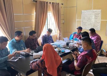 Rapat Kordinasi BPJS Ketenagakerjan di Aula Sekretaris Daerah, yang dihadiri Sekretaris Daerah Tanjabtim, Asisten I, sejumlah kepala OPD, pejabat daerah, dan perwakilan instansi terkait. foto : bpjstk