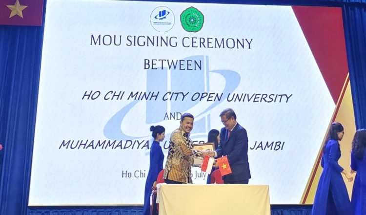 Universitas Muhammadiyah Jambi Jalin Kerjasama dengan Universitas dengan Ho Chi Mint City Open University. foto : istimewa