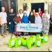 Ketua AAUI Cabang Jambi Amir Hamza bersama anggota foto bersama usai menyerahkan bantuan . foto : gmsmedia.co.id