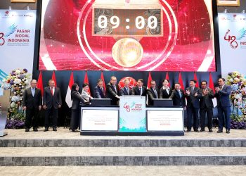 Peringatan 48 Tahun Diaktifkannya Kembali Pasar Modal Indonesia di Main Hall Bursa Efek Indonesia, Jakarta, Senin (11/8/2025). foto : ojk