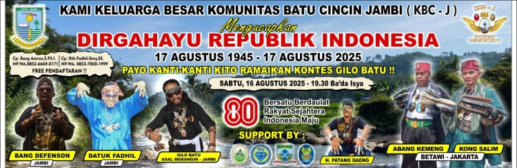 Komunitas Batu Cincin Jambi (KBC-J) Gelar Kontes Gilo Batu di Depan Kuburan China Jambi. foto : istimewa