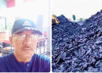 Ketua Lembaga GAB Peduli, Syaiful Iskandar dan Stockfile Batubara. foto : istimewa