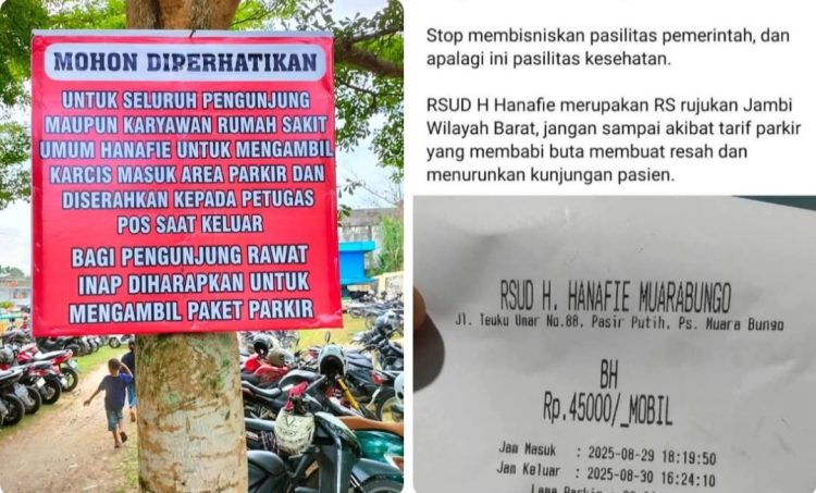 Himbauan Pihak Rumah Sakit dan Bukti Karcis Tarif Parkir