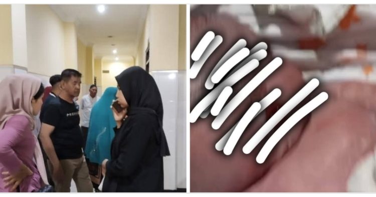 Keluarga Korban dan Kondisi Foto  Bayi Usai Dilahirkan Secara Caesar. foto : dok / pribadi
